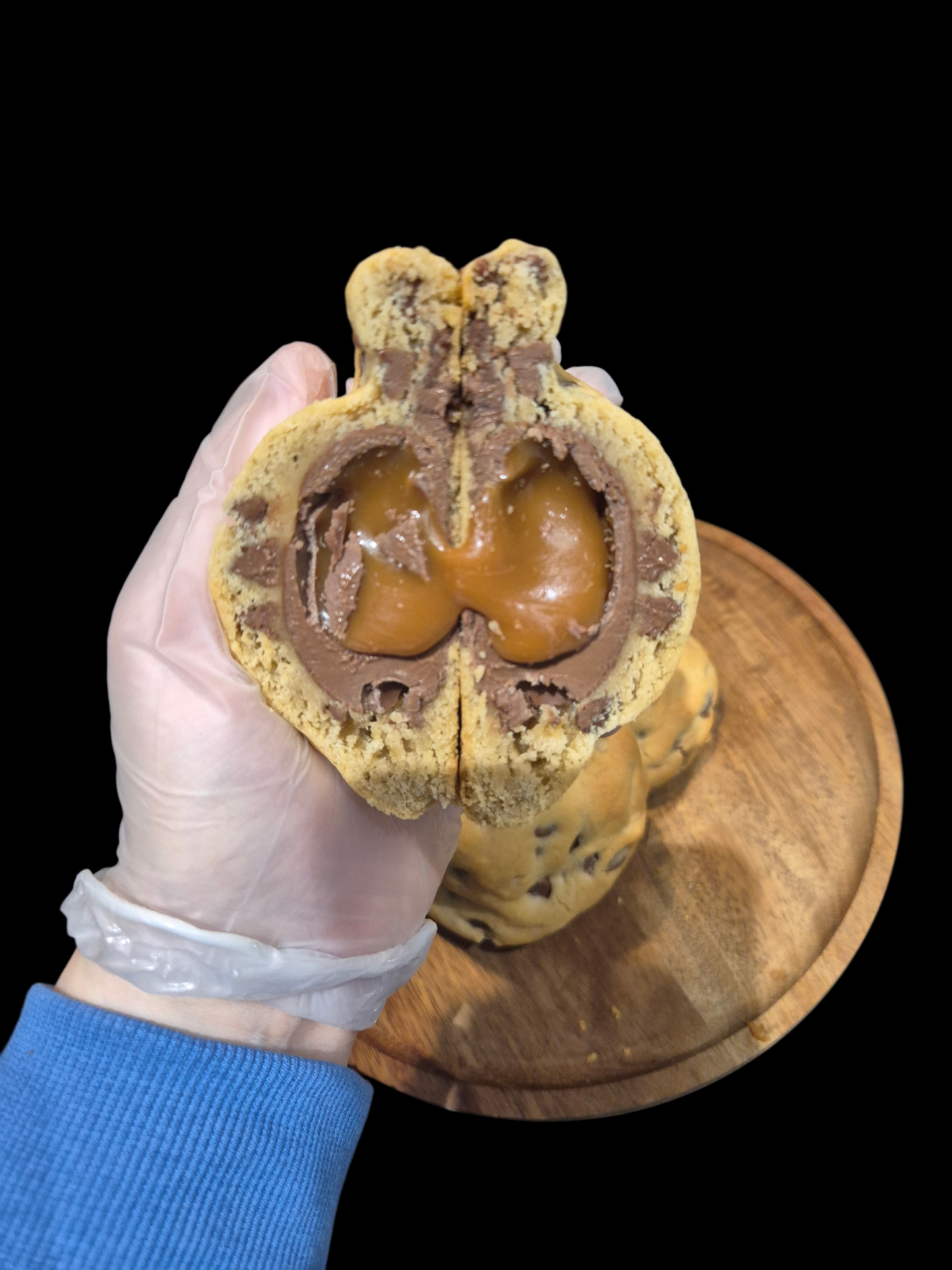 Galaxy Caramel Stuffed Cookie